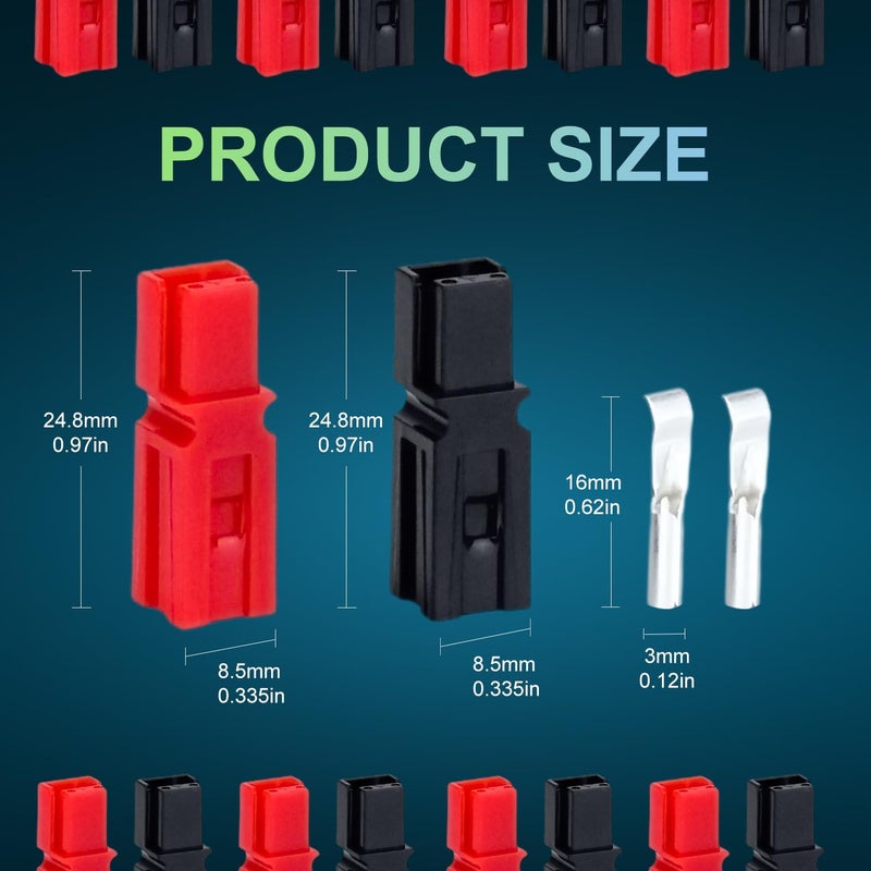 ANCHI Store 120 PCS Quick Disconnect Modular Terminals Connectors Set,15 Amp Power Connectors,Battery Connector Modular Power Connector Quick DisconnectSet - Image 5